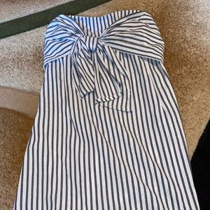 Strapless Striped Dress